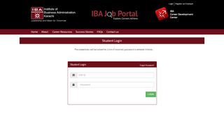 
                            5. Student Login - IBA Job Portal