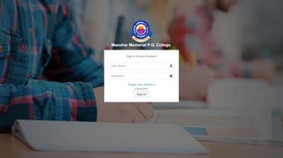 
                            9. Student Login - login page - Manohar Memorial PG College