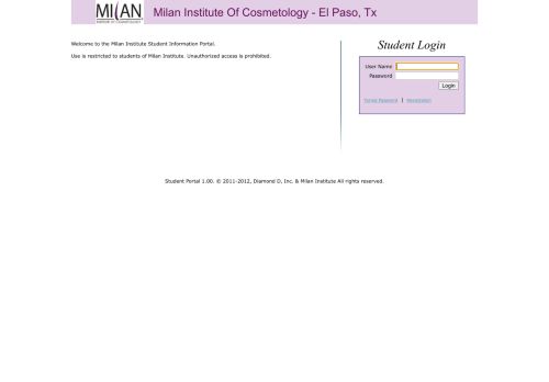 
                            10. Student Login - Milan Institute Student Information Portal