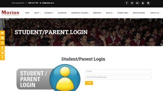 
                            4. Student Login - Motion IIT JEE