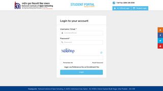 
                            7. Student Login - NIOS