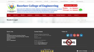 
                            8. Student Login - Roorkee College of Engineering
