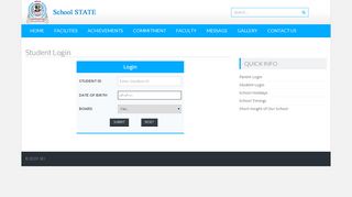 
                            3. Student Login – School State