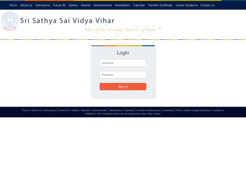 
                            6. Student Login - Sri Sathya Sai Vidya Vihar