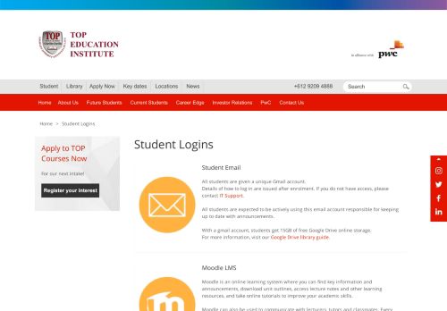 
                            13. Student Logins - Top Education Institute