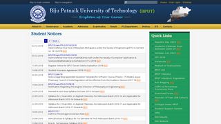 
                            5. Student Notices | Biju Patnaik University of Technology (BPUT)