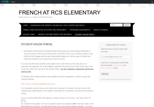
                            6. STUDENT ONLINE PORTAL | French at RCS Elementary