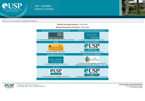 
                            3. Student Online Services - The University of the South Pacific - USP
