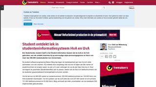 
                            9. Student ontdekt lek in studenteninformatiesysteem HvA en UvA - IT ...