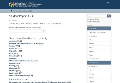 
                            4. Student Papers (SP) - Repository (USU