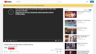 
                            6. Student Password Reminder on SAM Learning - YouTube