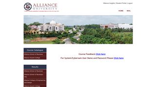 
                            2. Student Portal - Alliance University