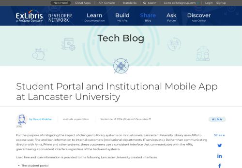
                            13. Student Portal and Institutional Mobile App at Lancaster University
