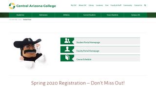 
                            8. Student Portal - Central Arizona College