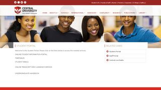 
                            1. Student Portal - - Central University