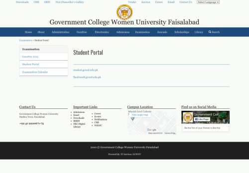 
                            6. Student Portal : GCWUF | Government College Women ...