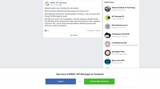
                            6. Student portal is now functional for all... - WSDC, NIT Warangal ...