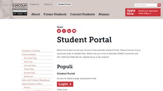 
                            12. Student Portal | Lincoln Law School of Sacramento