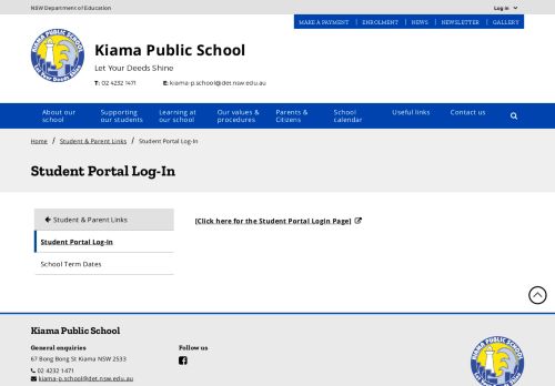
                            5. Student Portal Log-In - Kiama Public School