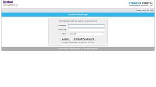 
                            11. Student Portal Login - Bethel Portal