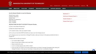 
                            3. Student Portal - Mangosuthu University of Technology