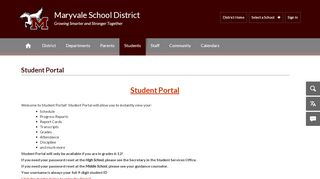 
                            5. Student Portal - Maryvale School District