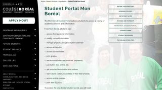 
                            2. Student Portal Mon Boréal | Registration | Collège Boréal