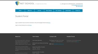 
                            3. Student Portal - Net School. An English Education Online