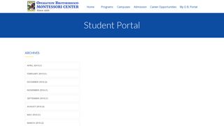 
                            4. Student Portal - O.B. Montessori
