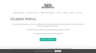 
                            12. Student Portal - Piano Ecademy