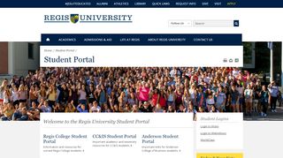 
                            5. Student Portal - Regis University - A Denver Colorado College
