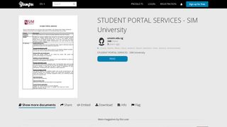 
                            12. STUDENT PORTAL SERVICES - SIM University - Yumpu