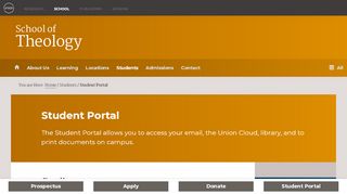 
                            7. Student Portal | Union School of Theology