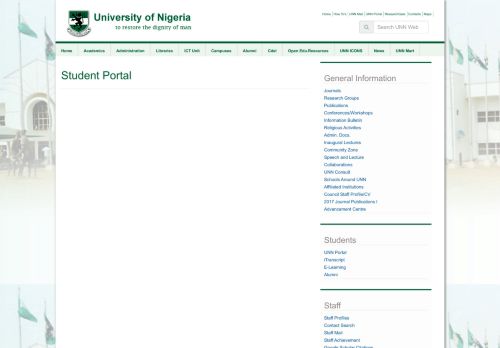 
                            4. Student Portal | University Of Nigeria Nsukka