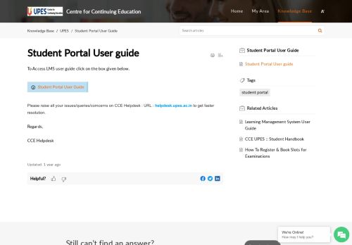 
                            6. Student Portal User guide - Centre for Continuing Education - UPES