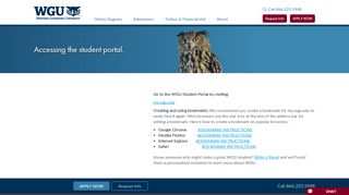 
                            1. Student Portal - Western Governors University