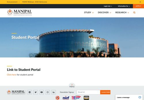 
                            2. Student Portal