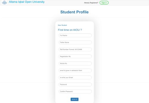
                            1. Student Profile - Student @ AIOU - Allama Iqbal Open ...
