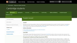 
                            4. Student record | Cambridge students