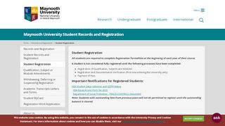 
                            13. Student Registration | Maynooth University