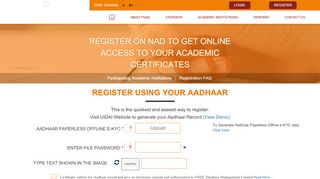 
                            7. Student Registration - NAD - NSDL Database Management Limited