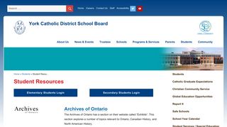 
                            8. Student Resources – York Catholic District School Board