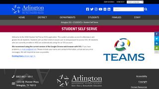 
                            9. Student Self Serve » Arlington ISD