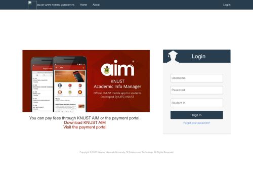 
                            1. Student Self-Service Login - knust apps portal