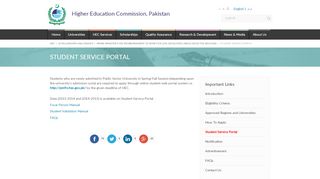 
                            5. Student Service Portal - Hec