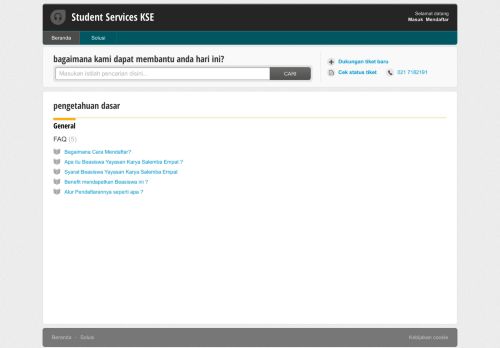 
                            4. Student Services KSE: Support