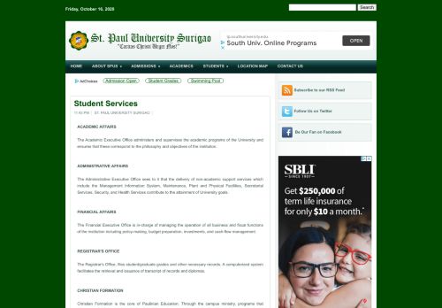 
                            2. Student Services ~ St. Paul University Surigao