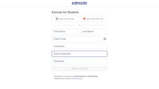 
                            3. Student Sign Up | Edmodo
