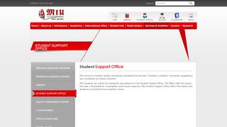 
                            2. Student Support Office | Misr International University