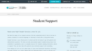 
                            3. Student Support | Study With Us | William Blue